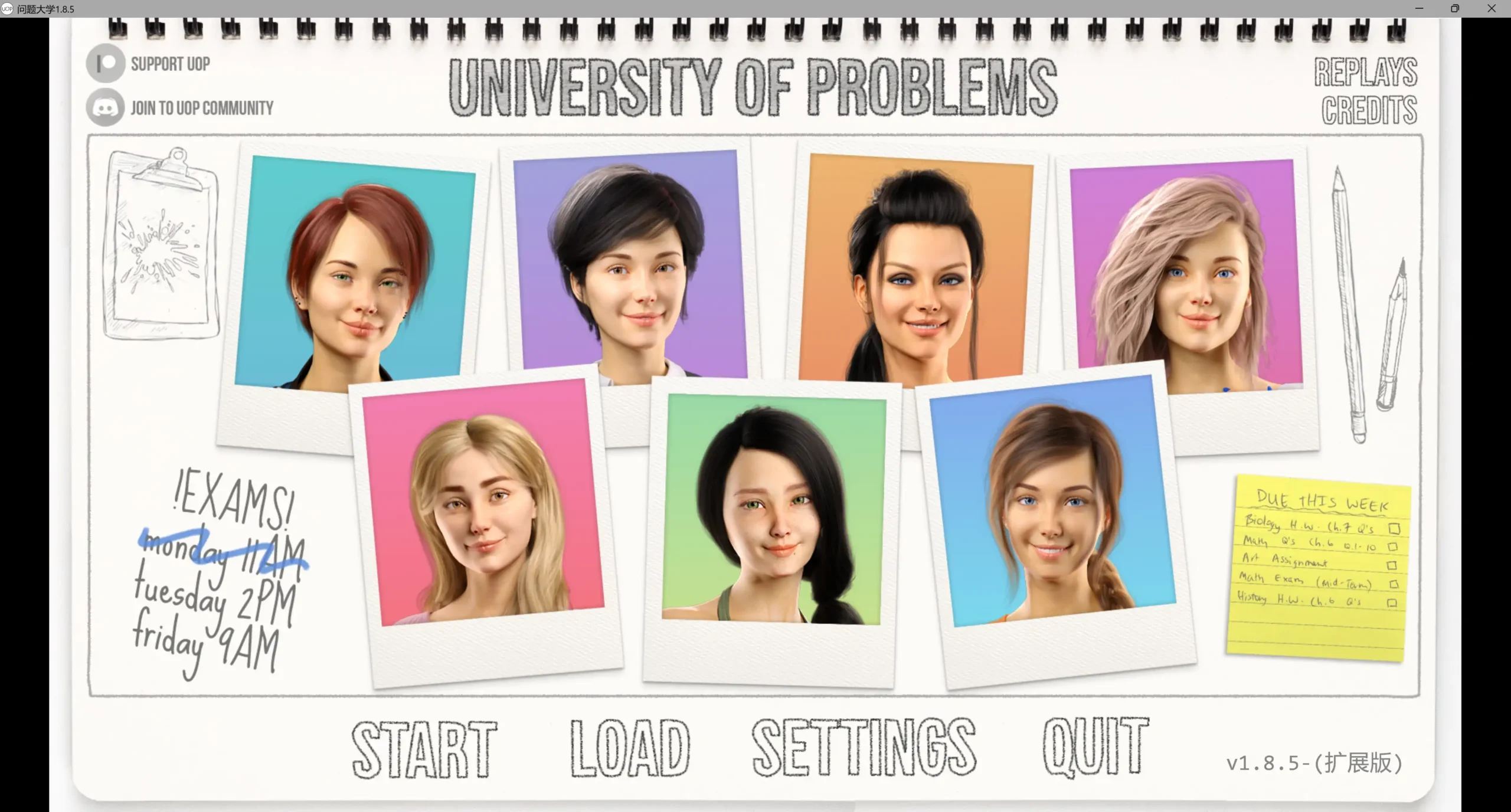 【欧美SLG/AI汉化/沙盒】 问题大学v1.9.0 Extended AI汉化版【PC/14.1G/更新】(别名：学院情缘)University of Problems [v1.9.0 Extended]